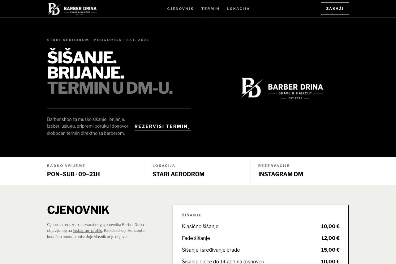 Barber Drina — Barber · Stari Aerodrom