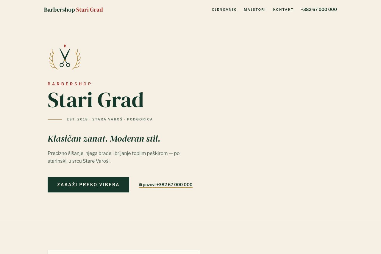 Barbershop Stari Grad — Frizer
